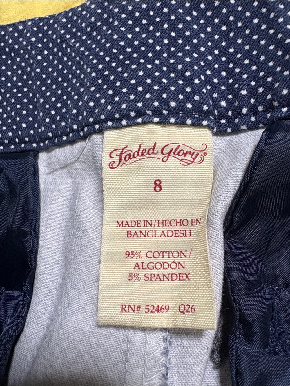Faded Glory Navy Microdot Straight Leg Jeans - Picture 3 of 3